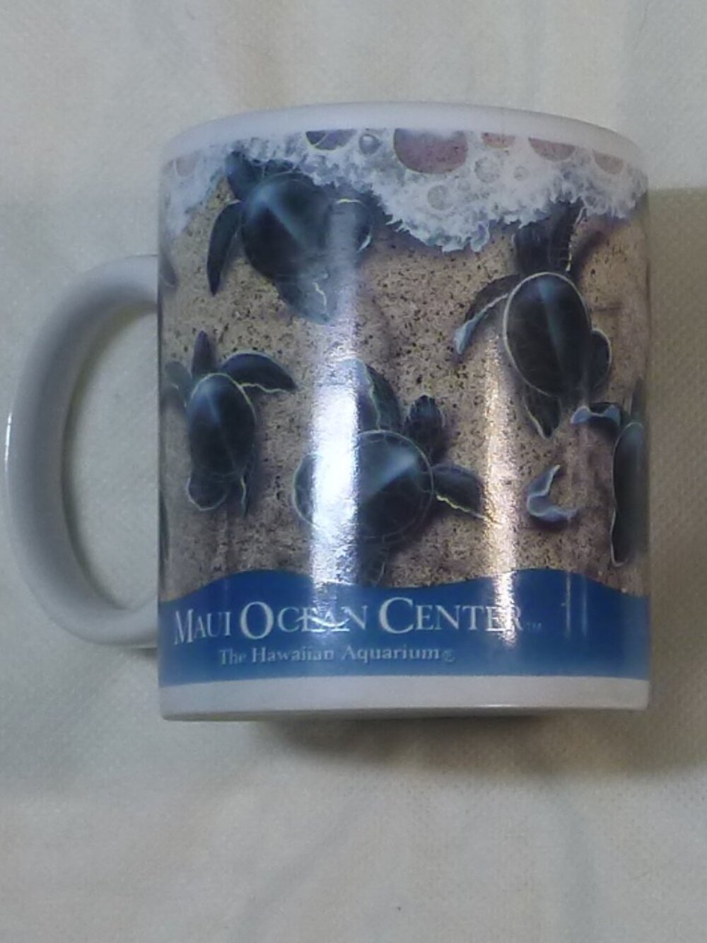 NIB Vintage 2001 Maui Ocean Center Baby Honu Sea Turtle Mug - Dale Zarrella
